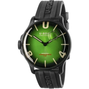 New U-Boat DARKMOON 44MM Green PVD SOLEIL Rubber Band Men's Watch 8698 - Foto 1 di 4