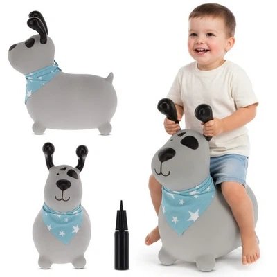 SUN BABY Hüpftier Hüpfspielzeug für Kinder mit Pumpe Gummi ab 1 Jahre Bandana