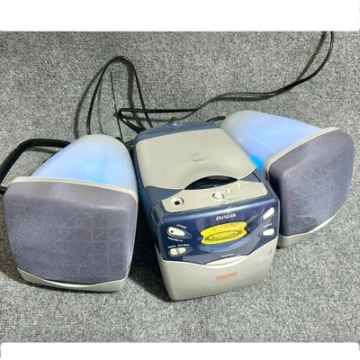 AIWA XR-M313 FM/AM Radio / CD Player Transparent Light Up Speakers Y2K Prison - Image 1 of 4
