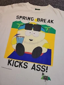 Vtg 1999 South Park Sz XL Cartman Spring Break Comedy Central TShirt Logotel USA - Picture 1 of 18