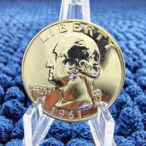 1961 Proof Washington Quarter - Deep Mirror Proof - 90% Silver Brilliant Unc. - Picture 1 of 14