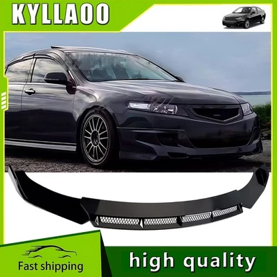 Комплект спойлеров кромок переднего бампера разветвитель кузова для Acura TSX 2004-2014 глянцевый черный - Изображение 1 из 4