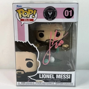 Lionel Messi signed Funko Pop #1 MLS mit Protector COA Hologramm handsigniert - Bild 1 von 8