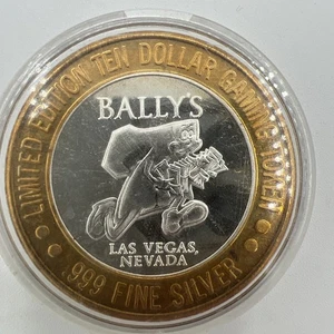 Bally's Las Vegas $10 Silver Strike Token 1999 Running 7 Case Limited Edition - Picture 1 of 2
