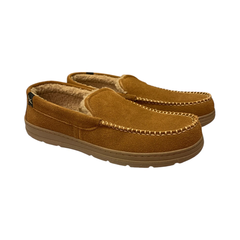 Eddie Bauer 男式 Loudon 麂皮绒记忆泡沫人造毛皮拖鞋 — 第 1/4 张图片