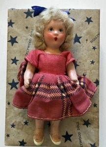 50er Jahre Hollywood Puppe Pretty Kitty Vintage Hartplastik Puppe OVP Kleid - Bild 1 von 13