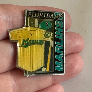 Vintage 1993 Florida Marlins Inaugural Season Jersey Logo Enamel Lapel Pin - Picture 1 of 3