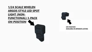 1/24 UNIVERSAL WHELEN ARGOS STYLE SPOT LIGHT 3-PACK POLICE FIRE EMS CUSTOM *ON* - Bild 1 von 1