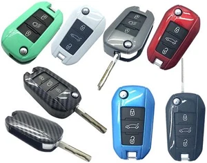 Key Case for CITROEN C3 Shine PURETECH Berlingo Key Flip Remote - Picture 1 of 64