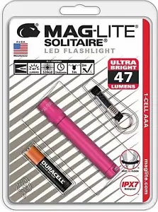 NEW Maglite LED Solitaire Hot Pink 1 cell AAA Flashlight SJ3AKY6 - Picture 1 of 4