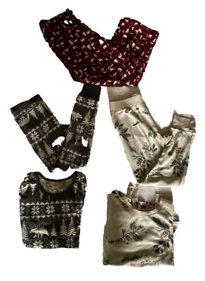 Conjunto de pijamas térmicos e de lã femininos, extremidade terrestre antiga marinha Gillian & Omalley. - Imagem 1 de 2