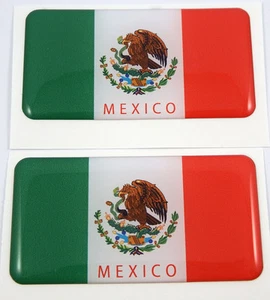 Mexico Mexican flag domed decal 3D sticker emblem 2.6" se tof 1 or 2 - Foto 1 di 5