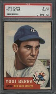 1953 Topps #104 Yogi Berra New York Yankees HOF PSA 7 NM
