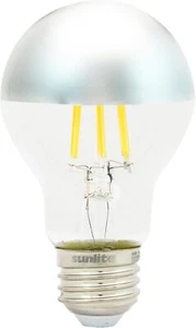 LED A19 Clear Filament Light, 6W, 40W, 600LM, 120V, E26,Silver Bowl, 2700K 1PK - Picture 1 of 1