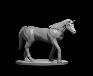 Draft Horse Mini - DND - Pathfinder - Dungeons & Dragons - RPG - Mesa - mz42 - Imagen 1 de 1