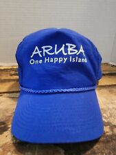 Aruba "One Happy Island " Hat/Cap Blue,Nylon,Rope Snapback,  Cobra,Souvenir 