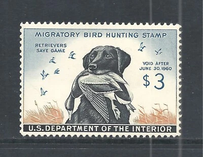 U.S. SCOTT RW26 MNH FINE+ - 1959 $3 MULTI-COLOR FEDERAL DUCK STAMP - Image 1 of 2