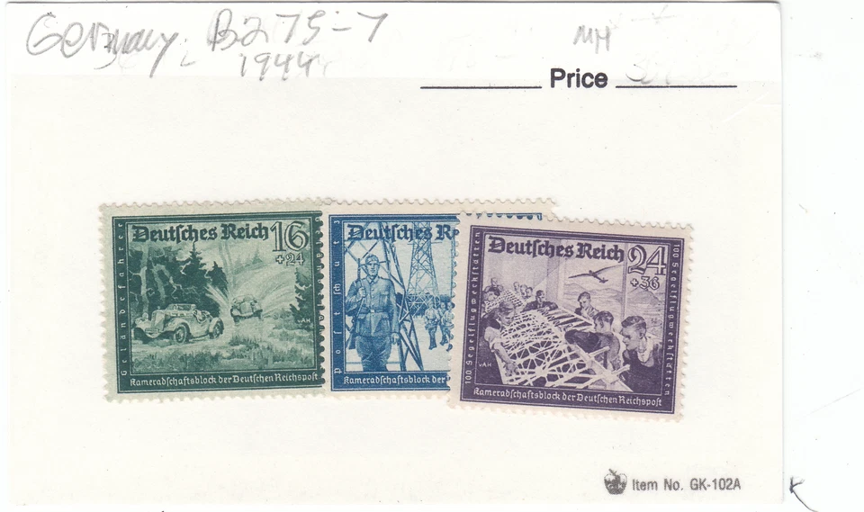 Germany  -  Scott # B275 - B277 -  Semi-postals - Mint Hinged - Image 1 of 1