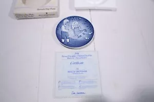 Bing & Grondahl 1986, plato de día para niños niño, columpio para niña, caja y certificado 5" - Imagen 1 de 11
