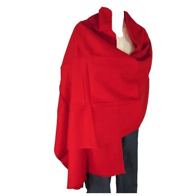 Cachemira|Chal\Tirar| Gran tamaño|Telar a mano|4 capas|Espiga ancha| Vino Foto 1 de 3