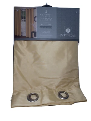 Jacklyn Love 2 Piece Grommet Panels, Yellow, 40"x 84" - Image 1 of 4