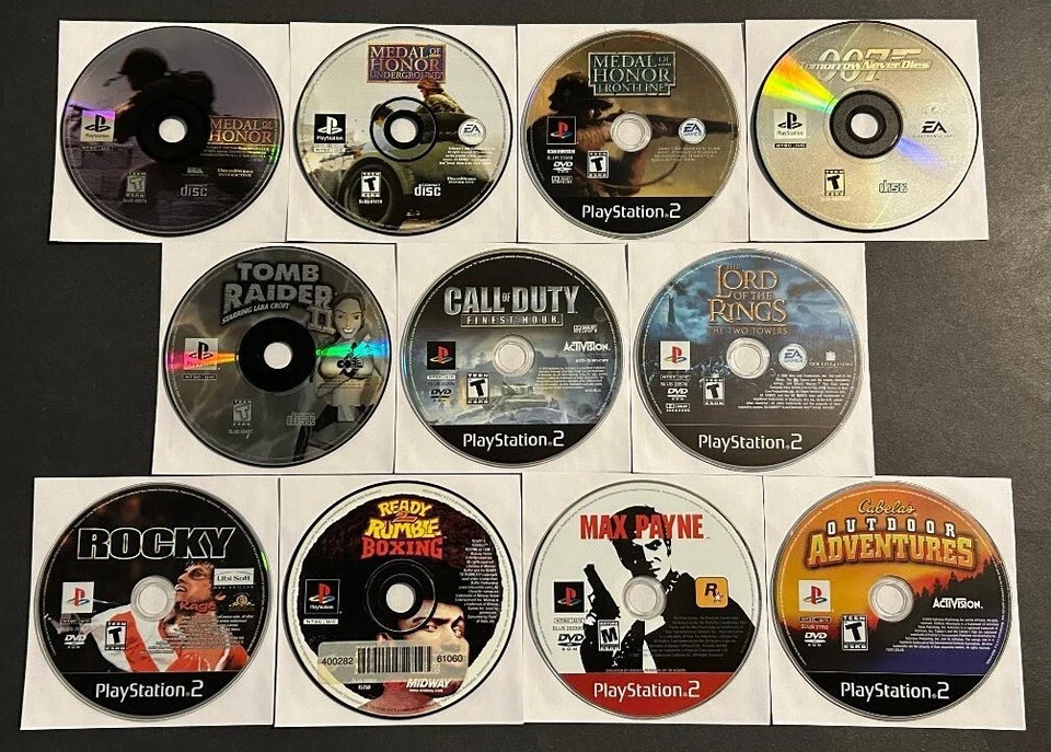 Lote de juegos de PS1 y PS2 - Medal Of Honor, 007, Tomb Raider 2, Call of Duty, Rocky Foto 1 de 1