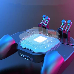 Controlador de juego para teléfono móvil con ventilador de refrigeración mando de seis dedos joysticks para PUBG - Imagen 1 de 12