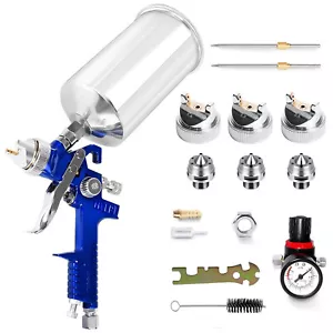1.4mm 1.7 2.5mm Nozzle HVLP Auto Paint Air Spray Gun Kit Gravity Feed Car Primer - Picture 1 of 12