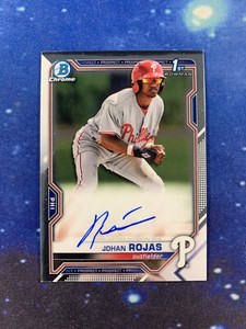 2021 Bowman Chrome Johan Rojas 1st Auto #CPA-JR Philadelphia Phillies
