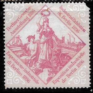 GERMANY Berlin Industrial Exhibition 1896 POSTER STAMP MH OG Fine - Picture 1 of 2
