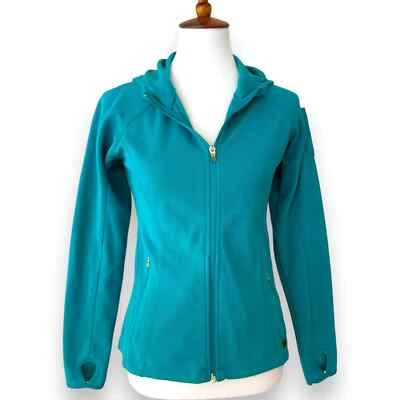 The Black Dog Teal Blue Full Zip Pique Hoodie Size Small - Image 1 of 4