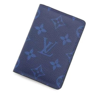 LOUIS VUITTON Card Case Organizer de Poche Taiga Leather/Monogram Cobalt M30301 - Picture 1 of 6