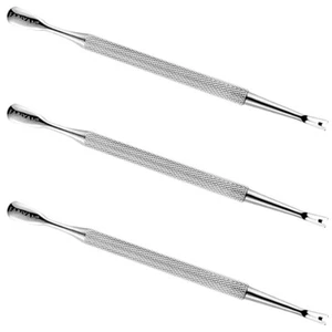 3 Pcs Stainless Steel Nail File Manicure Dead Skin Fork Hangnail Remover Tool - Picture 1 of 12