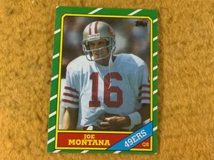 Z8-60 FOOTBALL CARD - JOE MONTANA - SAN FRANCISCO 49ers - 1986 TOPPS - CARD #156 - Bild 1 von 5