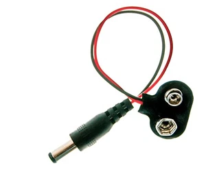 Conector de batería DC 9V a enchufe DC 2,1 x 5,5 mm (5 piezas) - Imagen 1 de 2