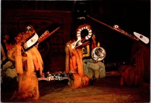 Postal Dancers-Tillicum Village Blake Island Parque Estatal Marino WA sin publicar - Imagen 1 de 2