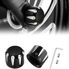 Black Front Axle Nut Cover Billet Aluminum Front Axle Nut Caps  for Harley