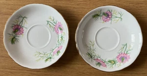 ADDERLEY FINE BONE CHINA LOVE IN THE MIST DESIGN - 2 x UNTERTASSEN (14cm) - Bild 1 von 3