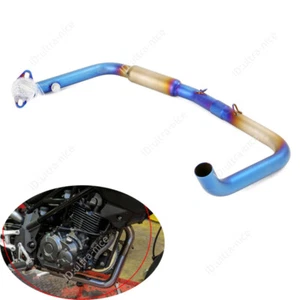 For Benelli TNT 135 125 2017-2024 Slip On Exhaust System Blue Header Pipe Steel - Foto 1 di 13
