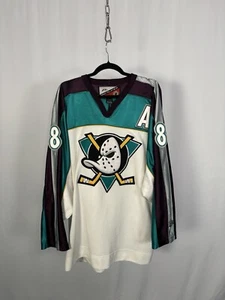 Vintage NHL Mighty Ducks Of Anaheim #8 Teemu Selanne 99-04 Alternate Jersey - XL - Picture 1 of 4