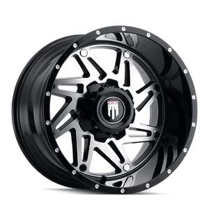 20x12 American Truxx Warrior Black/Machined Wheel 5x5/5x5.5 (-44mm) - Picture 1 of 5