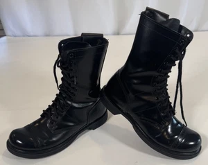 Corcoran 995 Military Jump Boots Black Leather Side Zip US Size 11 M - Picture 1 of 7