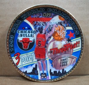 Chicago Bulls "3 Point For 3 Peat" 1993 Sports Impressions Mini Sammelteller - Bild 1 von 8