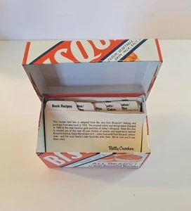 Vtg Bisquick Metal Recipe Box Tin Dividers Recipes General Mills Betty Crocker - Picture 1 of 8