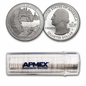 2018-S ATB Quarter Apostle Island 40-Coin Roll Proof (Silver) - Picture 1 of 3