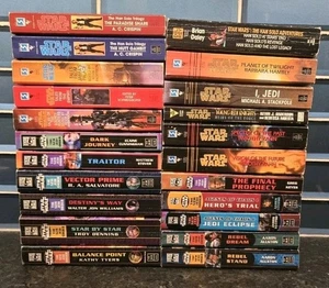 Lot 22x Star Wars Paperback Books 90's New Jedi Order Agents Of Chaos Enemy Line - Picture 1 of 13