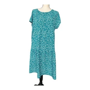 Prendisole a strati boho floreale verde rosa smerrato taglia XL - Foto 1 di 5