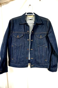 BIG MAC TRUCKER UNLINED BLUE JEAN JACKET/SIZE MEDIUM/USA/UNITED GARMENT STAMP - Picture 1 of 3