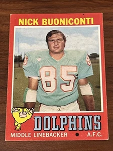1971 Topps Football Nick Buoniconti #147 Miami Dolphins 1971NB5 - Picture 1 of 2