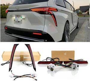 4PCS LED Rear Side Lights+Rear Bumper Lights Fog Lamp Kit For Sienna 2021-2024  - Bild 1 von 11